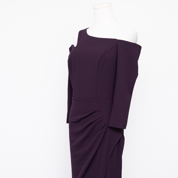 Xscape Evenings Off The Shoulder Scuba Gown - Picture 9 of 14